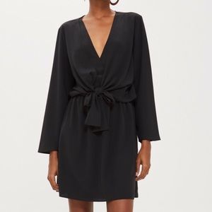 Topshop tie front mini dress size 6